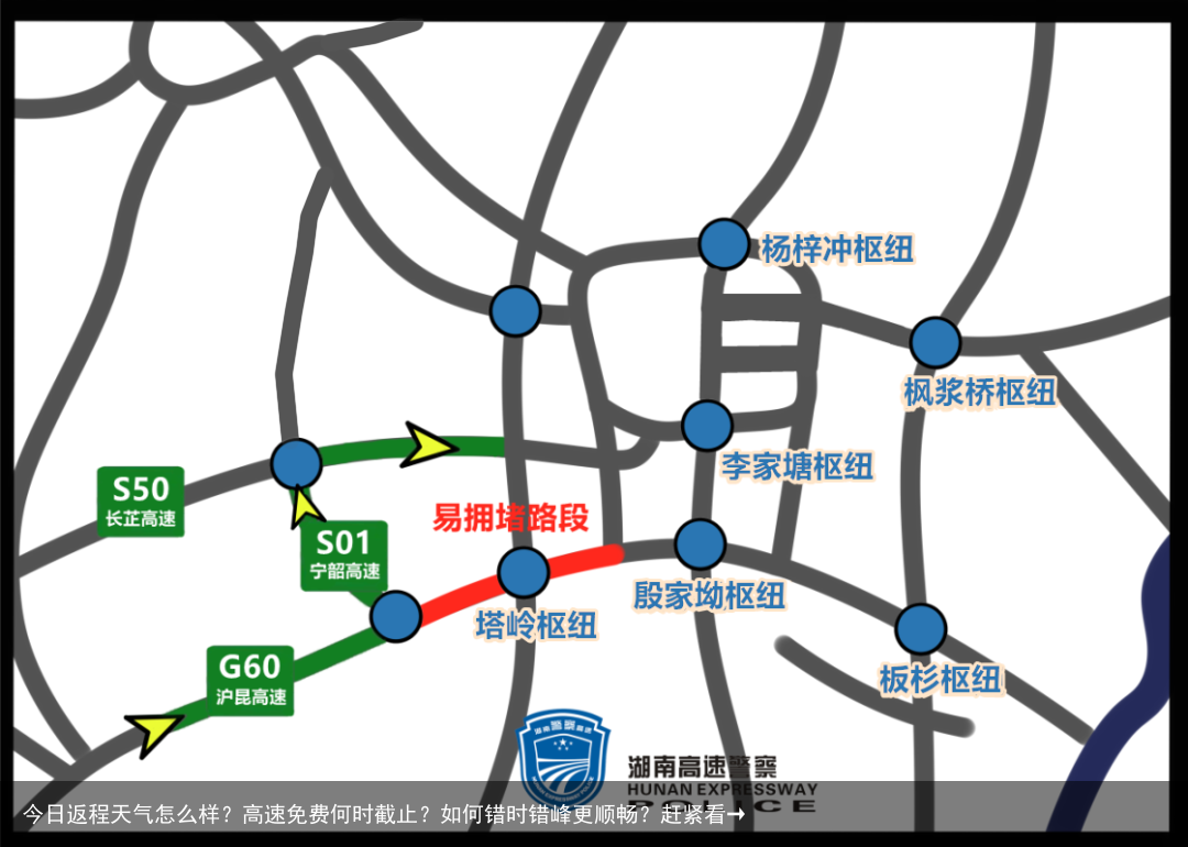 今日返程天气怎么样？高速免费何时截止？如何错时错峰更顺畅？赶紧看→