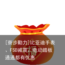 [寮步勤力]比亚迪手表、FSD减震、电动踏板通通都有优惠