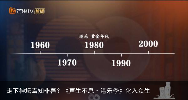 走下神坛焉知非善？《声生不息·港乐季》化入众生