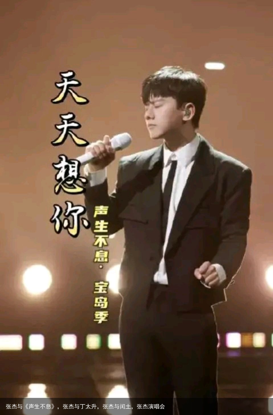 张杰与《声生不息》，张杰与丁太升，张杰与闰土，张杰演唱会