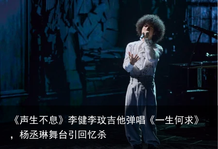 《声生不息》李健李玟吉他弹唱《一生何求》，杨丞琳舞台引回忆杀