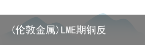 (伦敦金属)LME期铜反弹，因美元汇率疲软