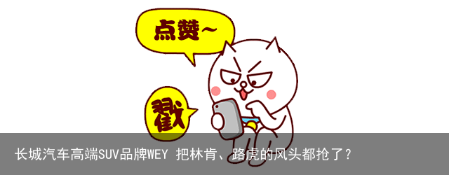 长城汽车高端SUV品牌WEY 把林肯、路虎的风头都抢了？