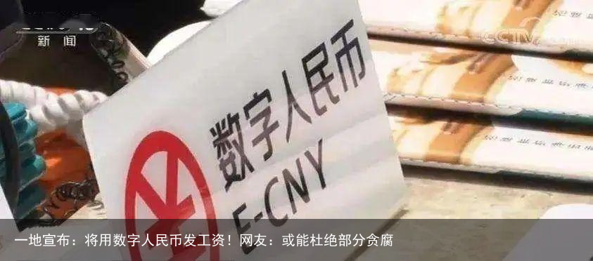 一地宣布：将用数字人民币发工资！网友：或能杜绝部分贪腐