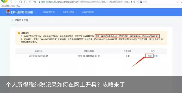 个人所得税纳税记录如何在网上开具？攻略来了