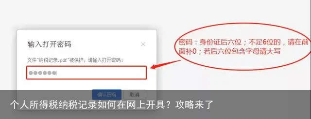 个人所得税纳税记录如何在网上开具？攻略来了