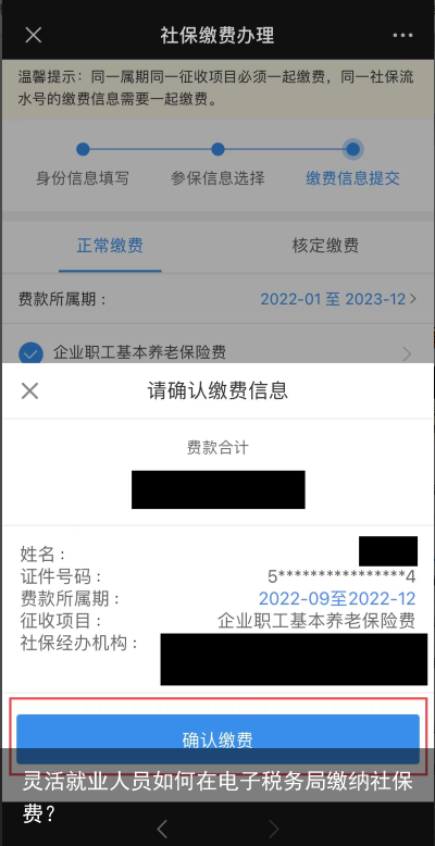 灵活就业人员如何在电子税务局缴纳社保费？