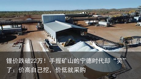 锂价跌破22万！手握矿山的宁德时代却“笑”了：价高自己挖，价低就采购
