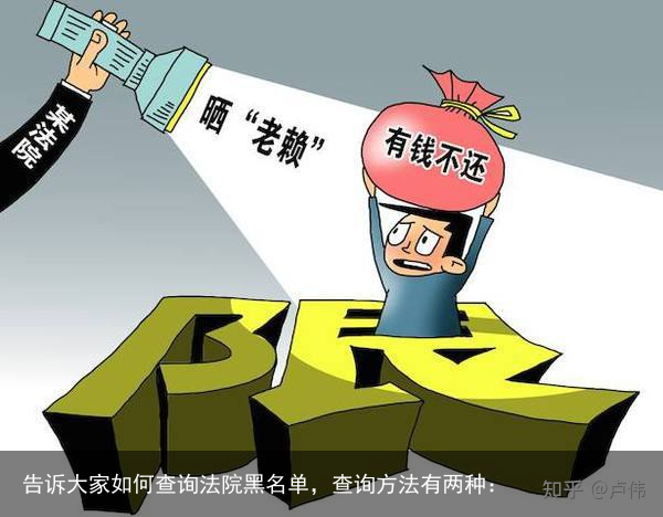 告诉大家如何查询法院黑名单，查询方法有两种：