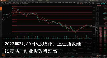 2023年3月30日A股收评，上证指数继续震荡，创业板等待过高